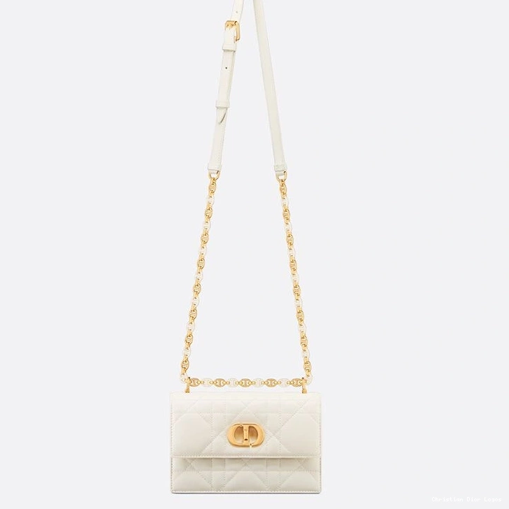 Cheap White Macrocannage Caro Miss Bag Lambskin Mini 0722 Luxury